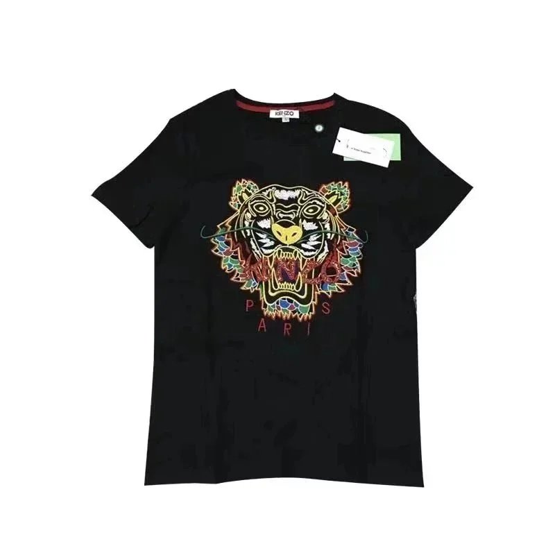 Kenzo Tiger Embroidered Black T-Shirt - 14