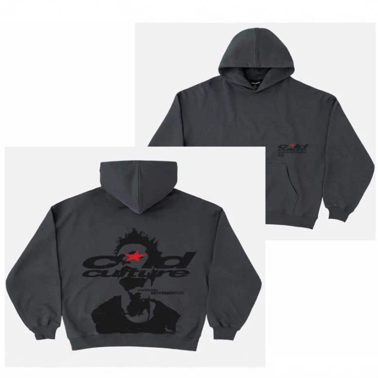 2025 European and American Trendy Men's Sportswear Men's and Women's Hoodie Gothic Couple Harajuku Large Size Hoodie Men's