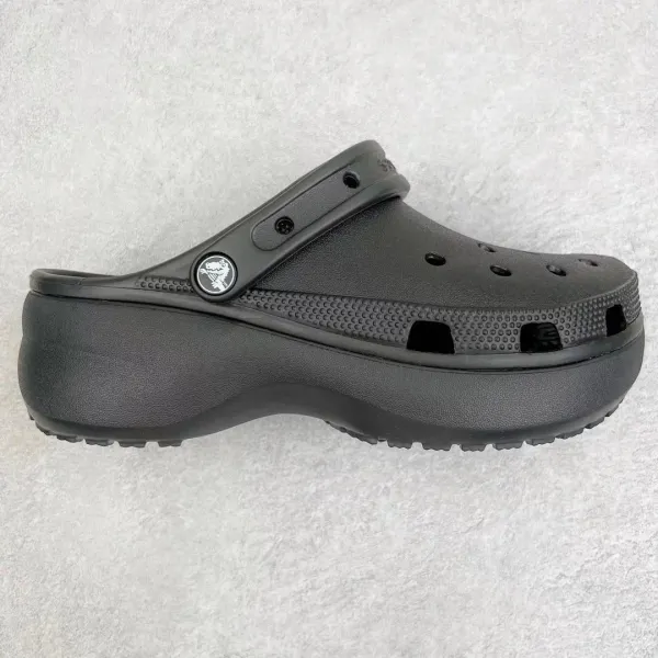 Crocs Classic Platform Clog Black Shoes Sandals - 1