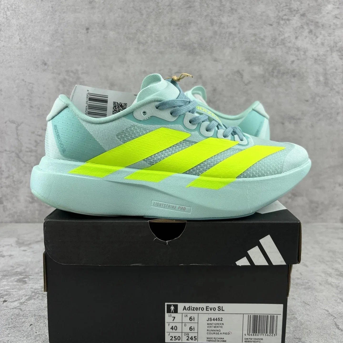 Adidas Adizero Evo SL Mint Green Running Shoes