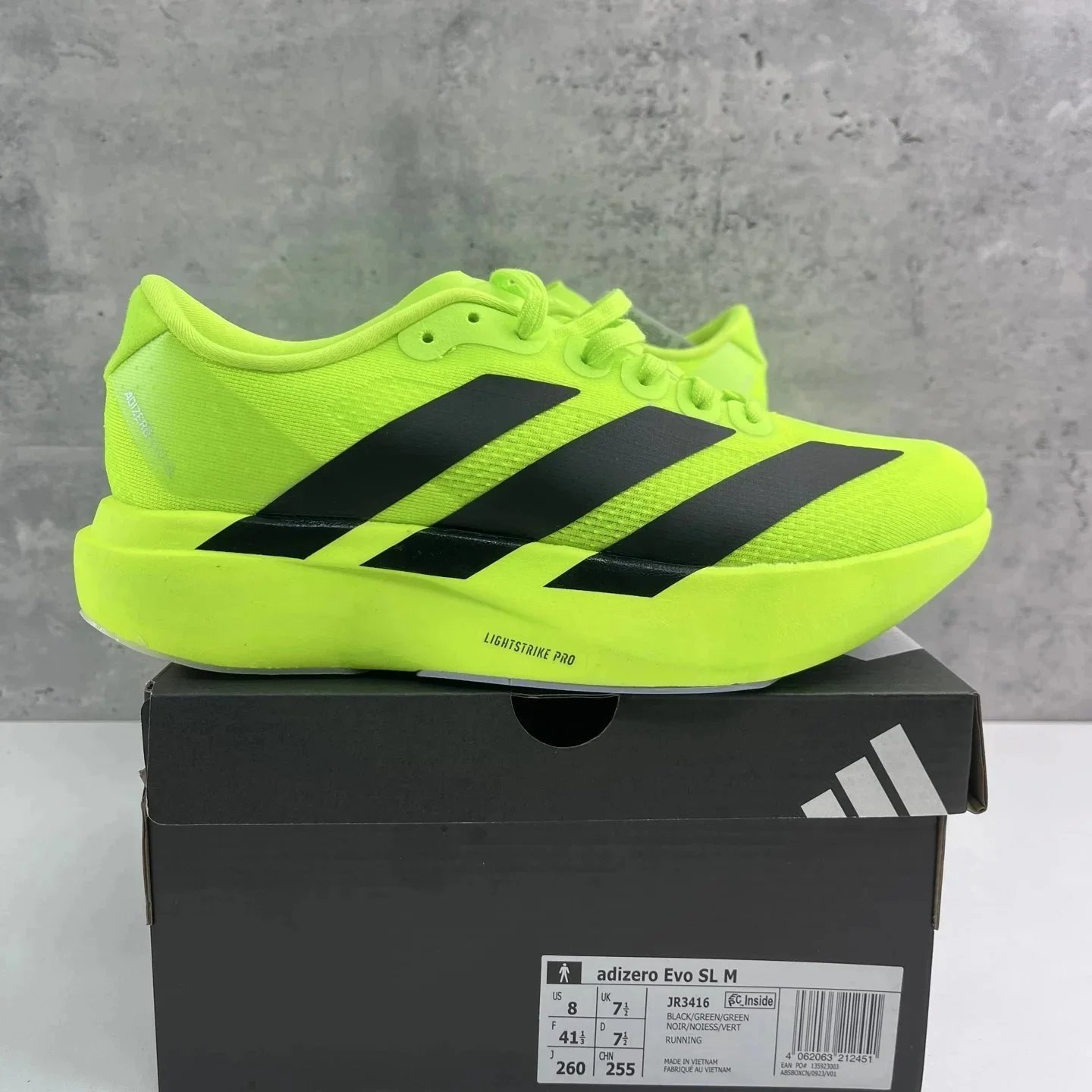 Adidas adizero Evo SL M Neon Yellow / Black Running Shoes