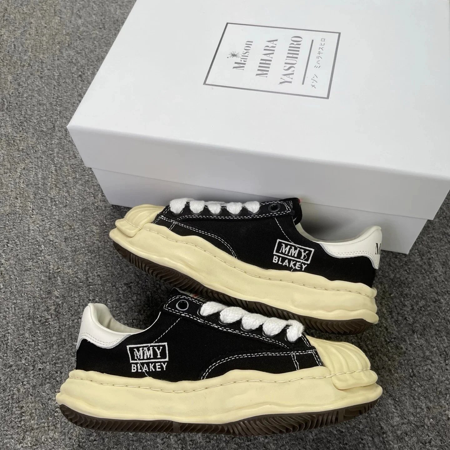 Maison Mihara Yasuhiro MMX Blakey Black Cream Sneakers