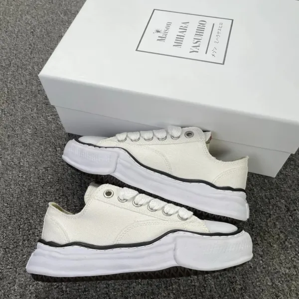 Maison Mihara Yasuhiro Oversized Platform Canvas Sneakers White - 1