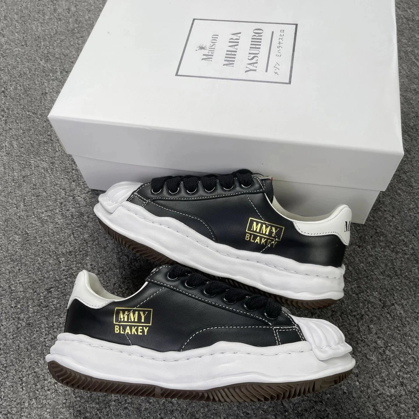 Maison Mihara Yasuhiro MMV Blakey Black and White Sneakers Chunky Sneakers