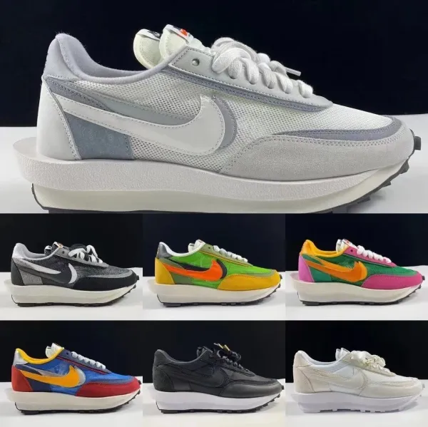 Nike Sacai Vaporwaffle Dark Smoke Gray Sneakers Chunky Sneakers - 3