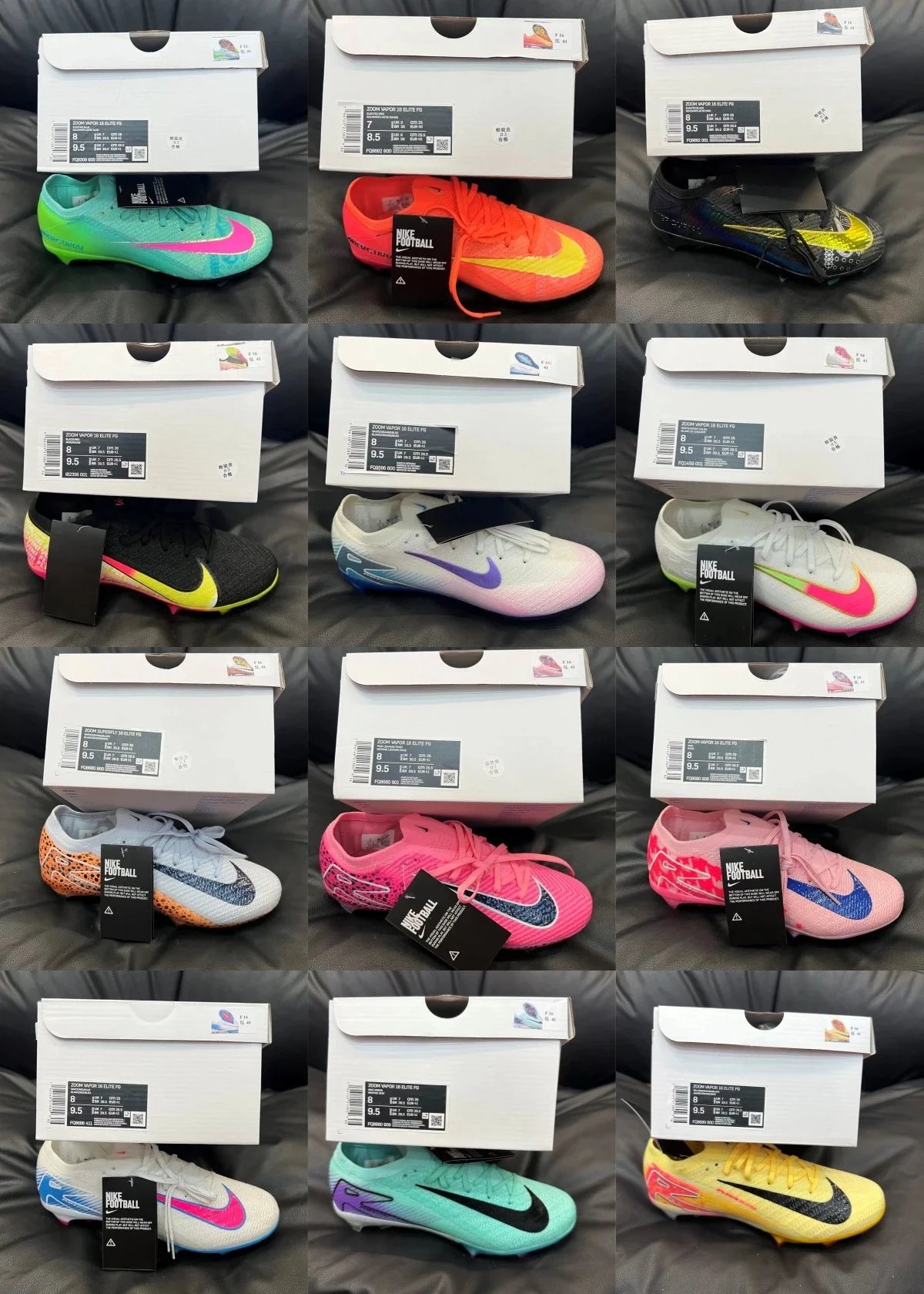 RT Version NK Mercurial Vapor 16 Elite Comfortable Lightweight Soccer Cleats FG Series (Firm Ground Studs)