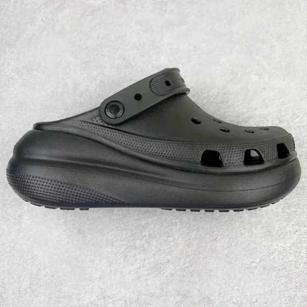 Crocs Classic Crush Clog Black Shoes Sandals - 1
