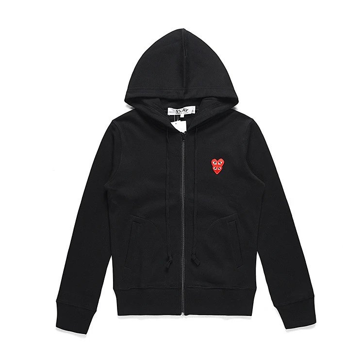 Comme des Garçons Play  hooded zip sweatshirt