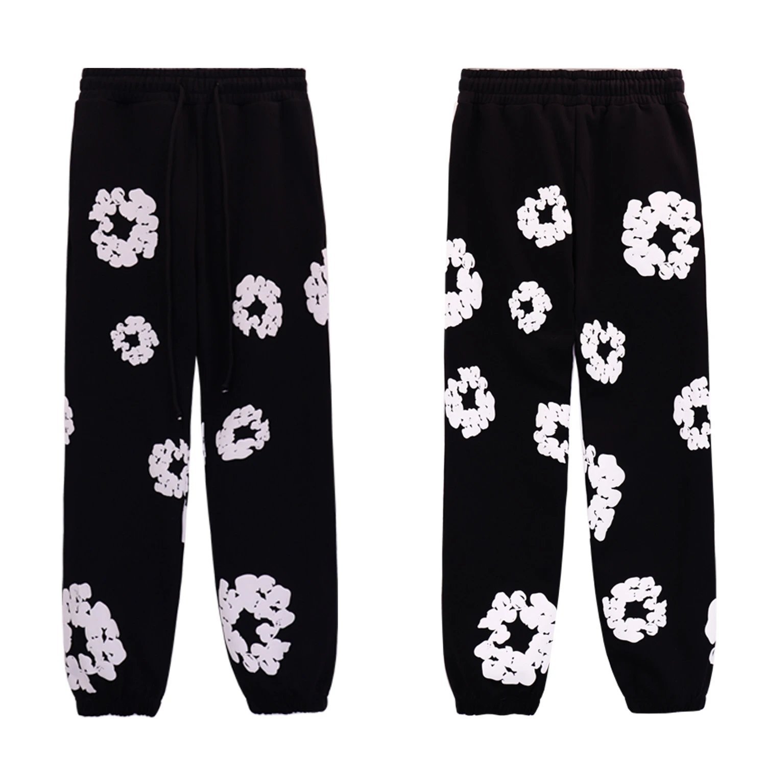 Off-White Fire Ring Print Hoodie and Sweatpants Set Black - 17