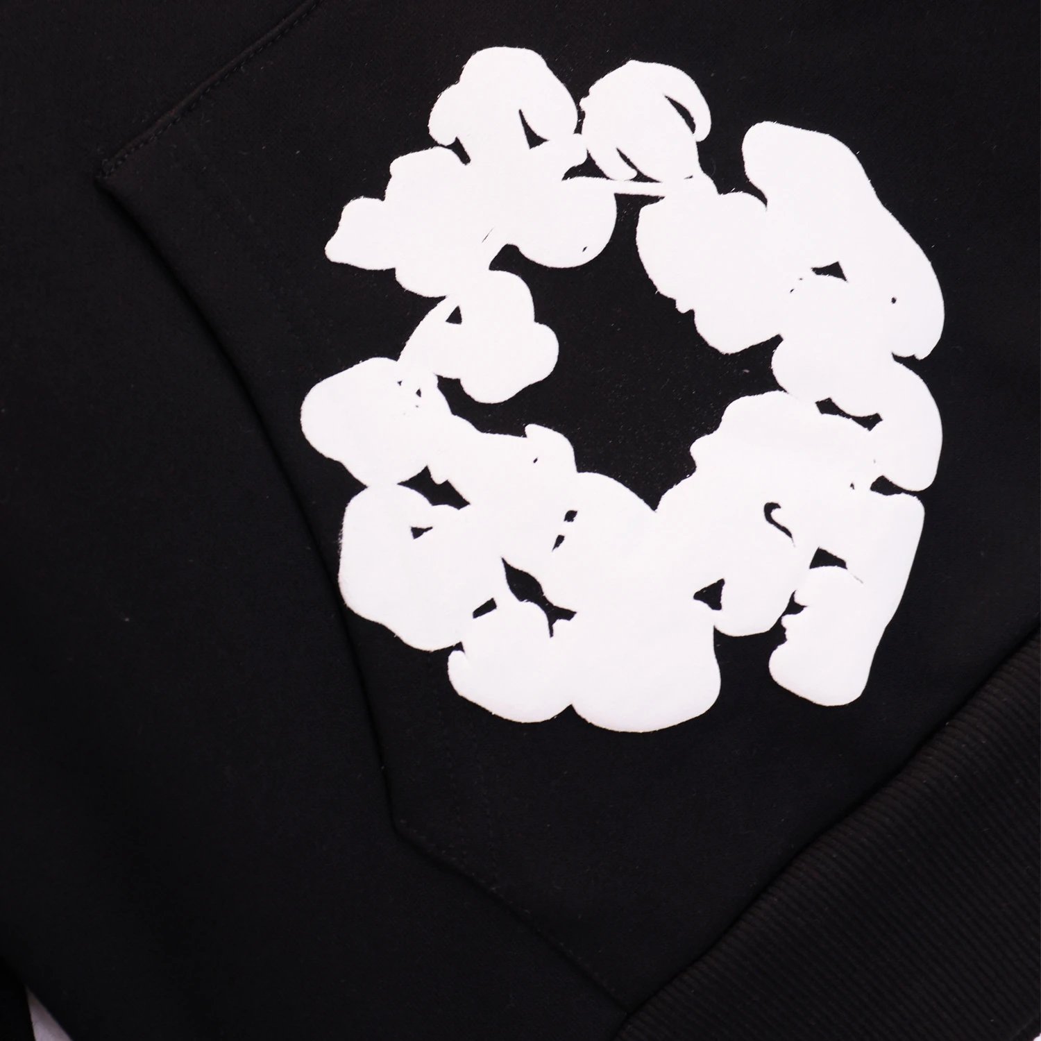 Off-White Fire Ring Print Hoodie and Sweatpants Set Black - 14