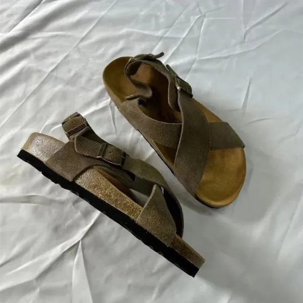 Birkenstock Arizona Beige Suede Sandals - 11