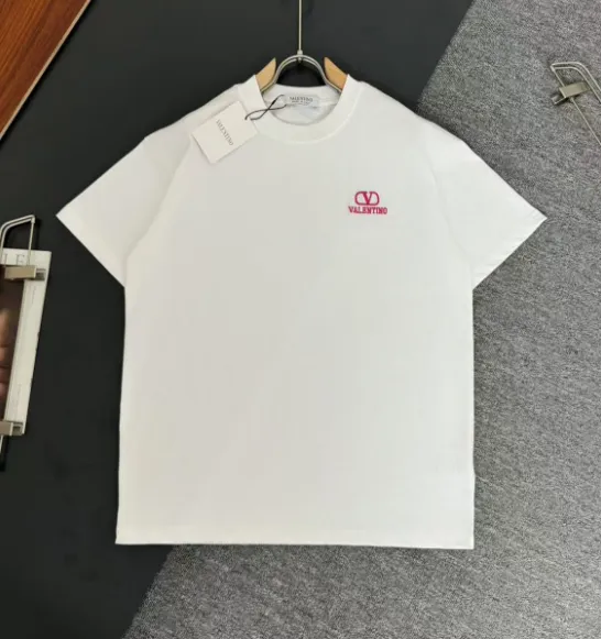 Valentino VLogo Embroidered White T-Shirt - 1