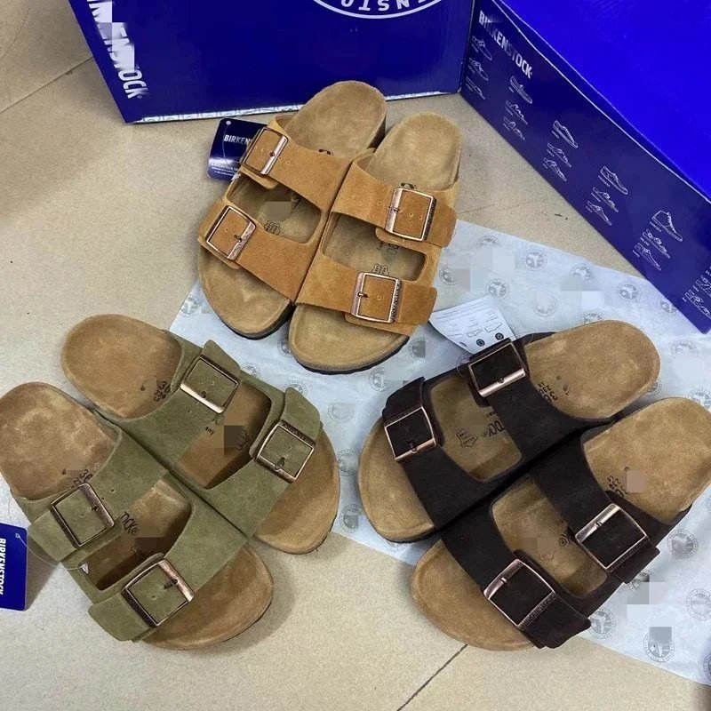 Birkenstock Arizona Beige Suede Sandals - 4
