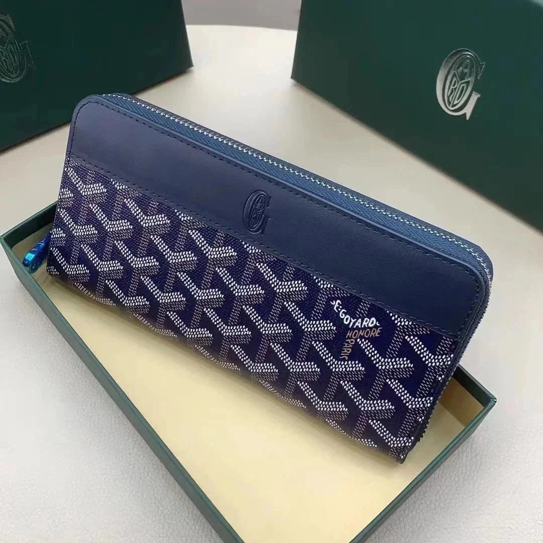 Goyard Saint Sulpice Passport Cover Navy Blue Wallet - 5