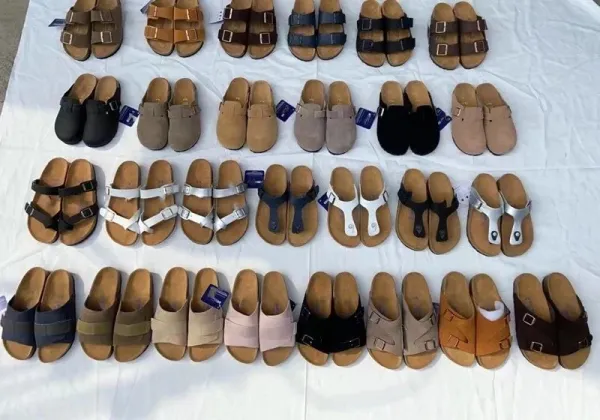 Birkenstock Arizona Beige Suede Sandals - 2
