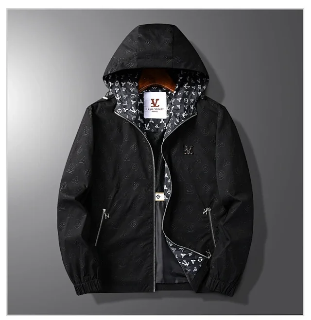 Layol Valinat Jackets Hooded embossed-monogram zip jacket product detail image 15