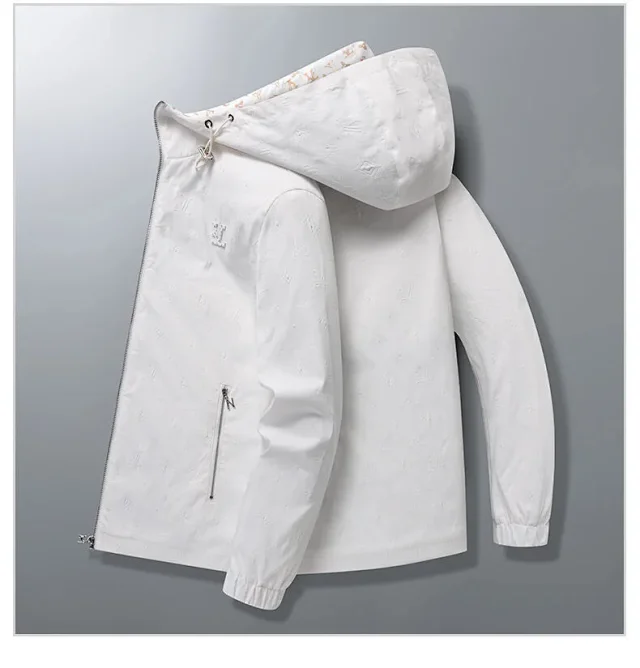 Layol Valinat Jackets Hooded embossed-monogram zip jacket product detail image 17
