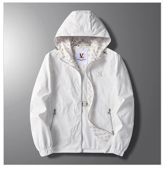 Layol Valinat Jackets Hooded embossed-monogram zip jacket product detail image 18