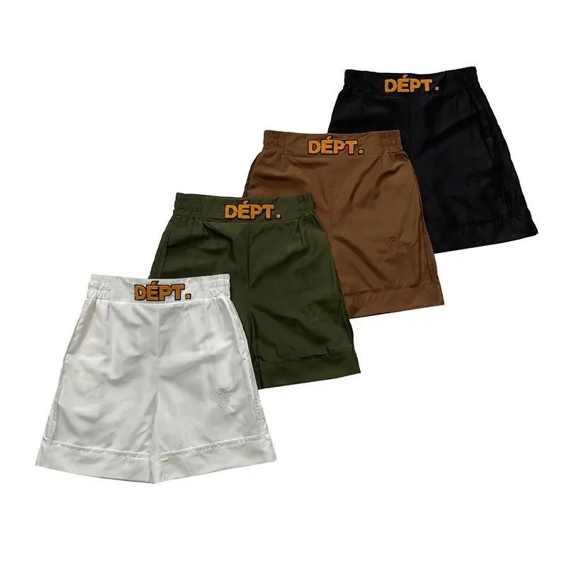 GALLERY DEPT Towel Embroidered European and American Street Sports Shorts - Loose Casual Pants for Men and Women Summer