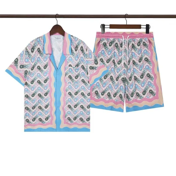 Causlimer Patterned Short-Sleeve Shirt and Shorts Set Multicolor - 1