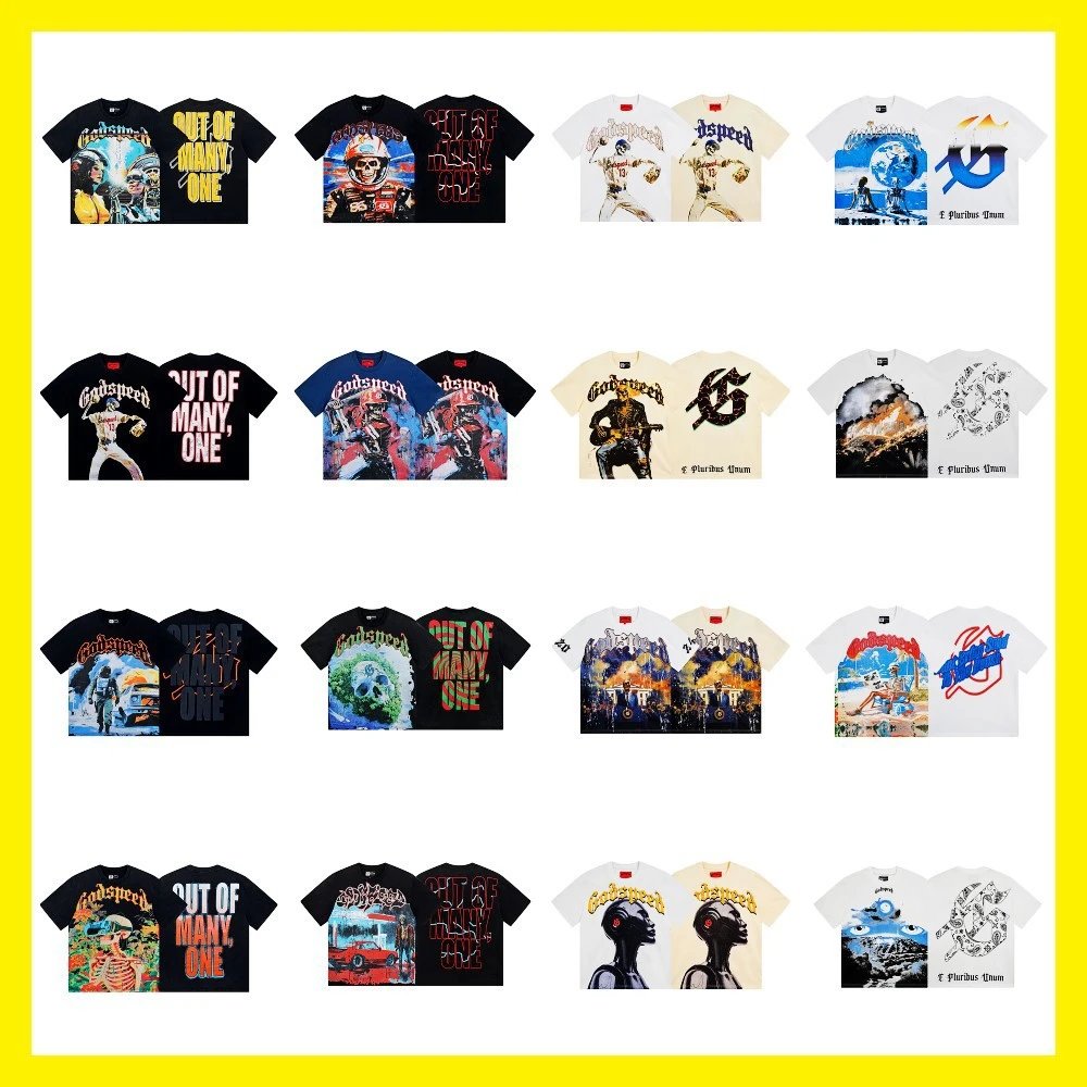 G washed old skull letter short sleeved t-shirt