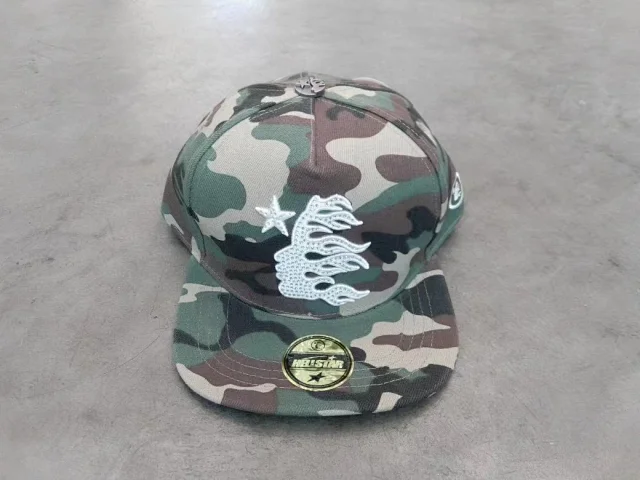 Hellstar Hats Embroidered star and flame graphic baseball cap product detail image 14