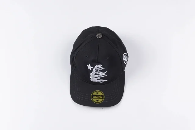 Hellstar Hats Embroidered star and flame graphic baseball cap product detail image 20