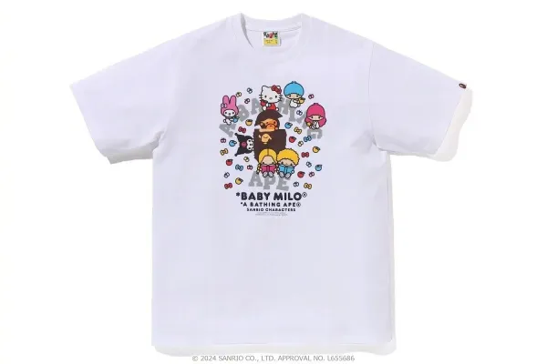 A Bathing Ape x Sanrio Baby Milo Collaboration White T-Shirt - 1