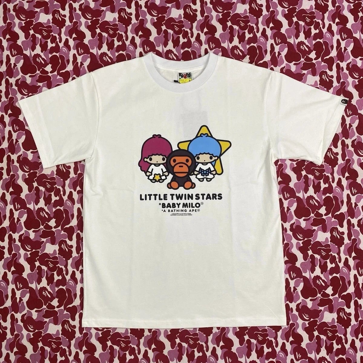 A Bathing Ape x Sanrio Patty & Jimmy Baby Milo White T-Shirt - 20