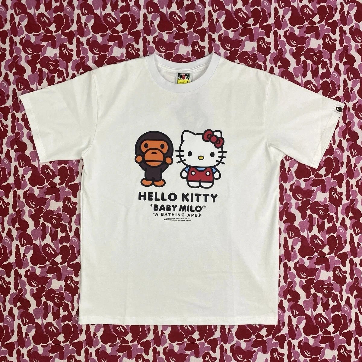 A Bathing Ape x Sanrio Patty & Jimmy Baby Milo White T-Shirt - 7
