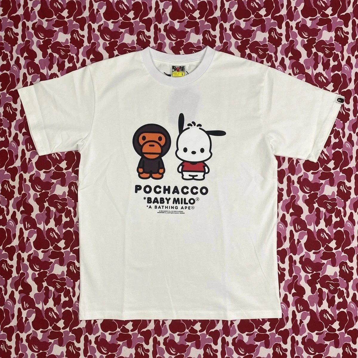 A Bathing Ape x Sanrio Patty & Jimmy Baby Milo White T-Shirt - 21