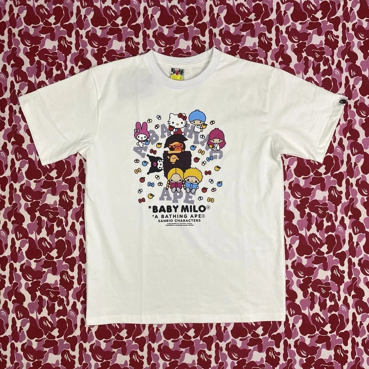 A Bathing Ape x Sanrio Patty & Jimmy Baby Milo White T-Shirt - 13
