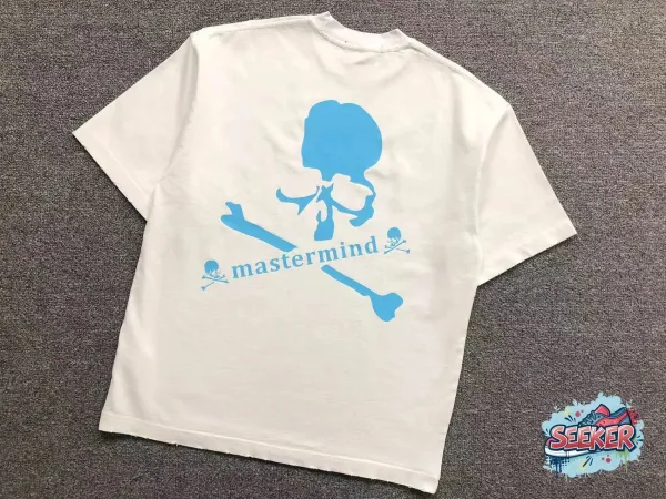Design Mastermind Japan Skull Crossbones White T-Shirt T-Shirts - 1