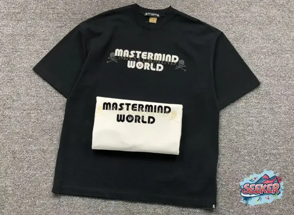 Design Mastermind World Logo Print Black T-Shirt T-Shirts - 1