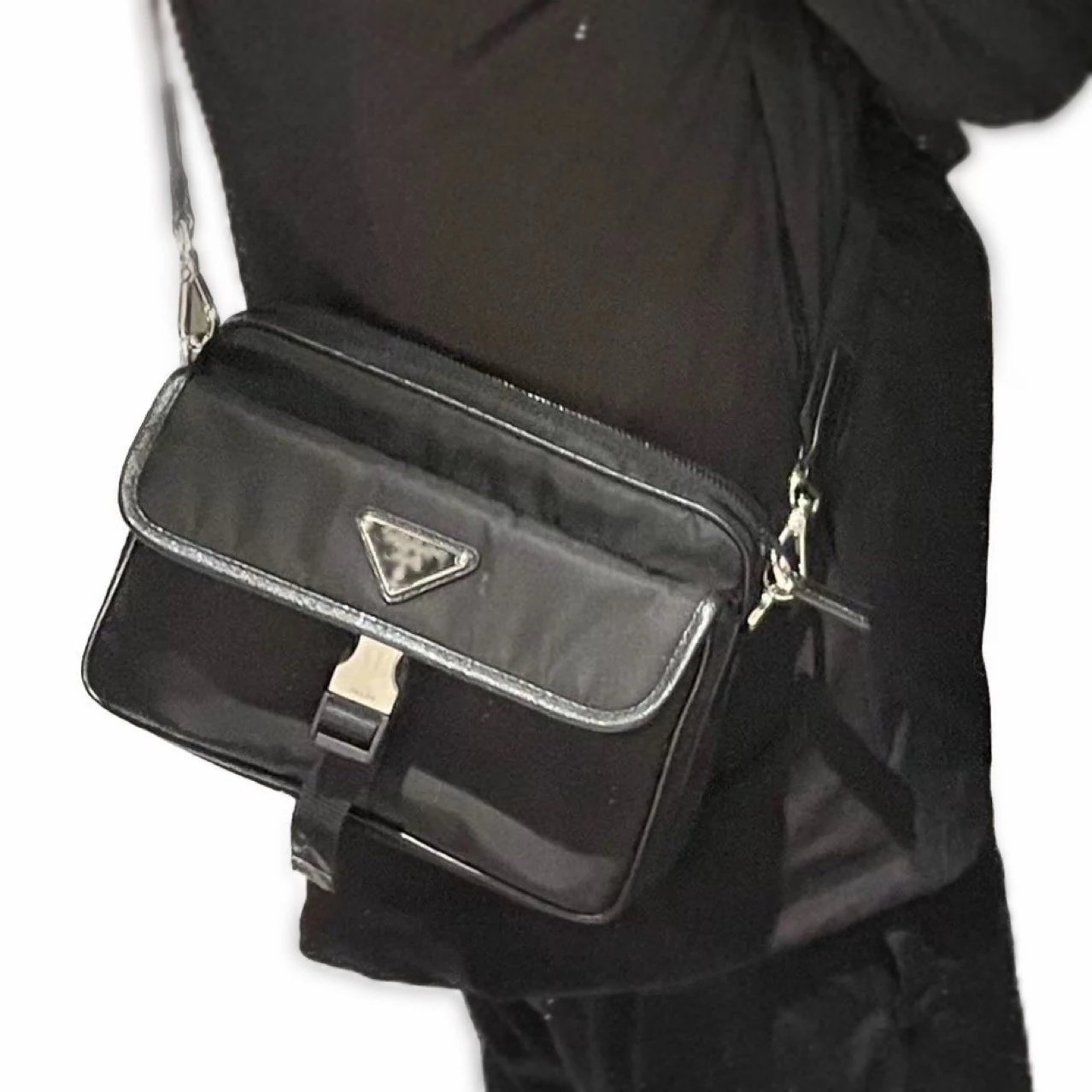 Prada Re-Nylon Crossbody Bag Black - 3