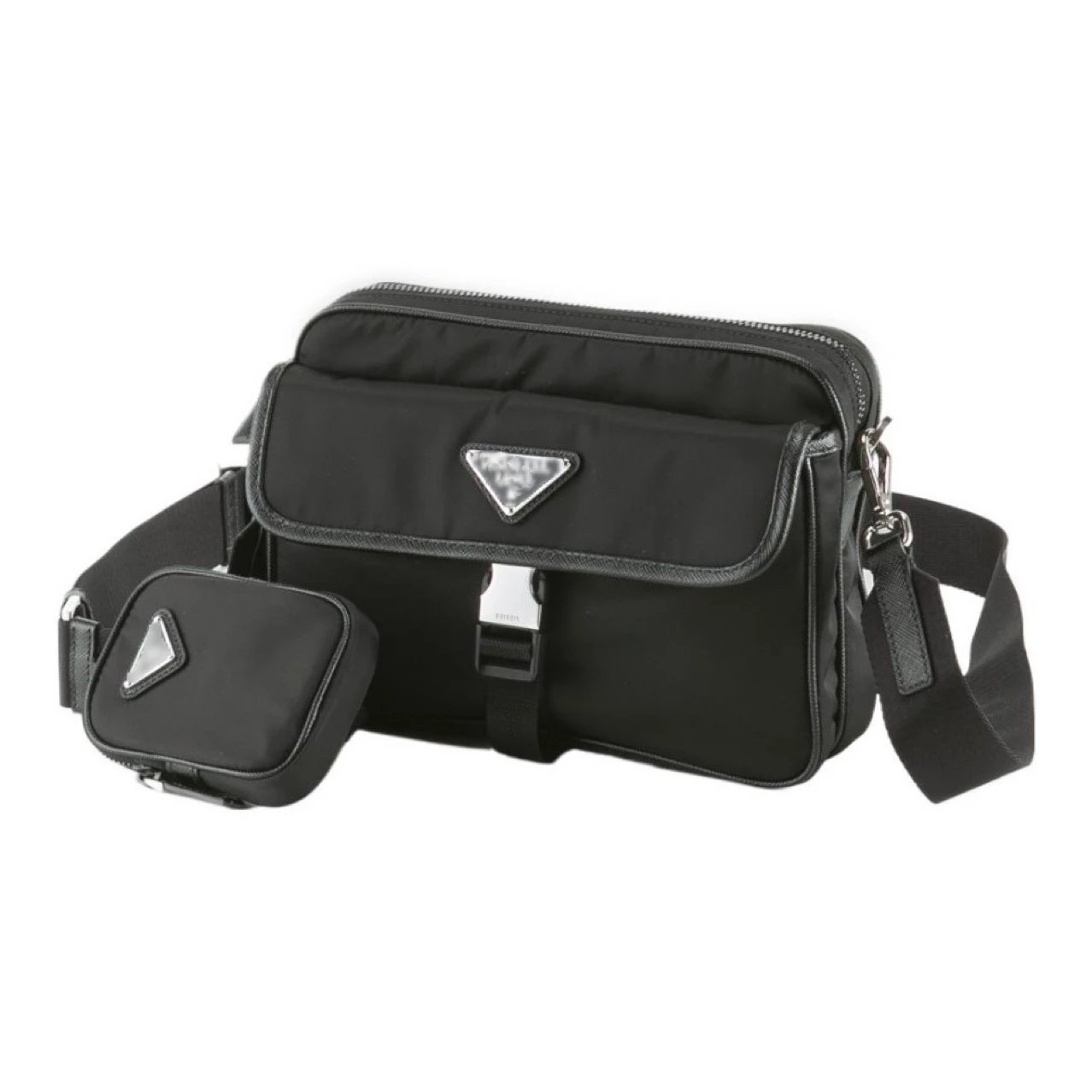 Prada Re-Nylon Crossbody Bag Black - 7