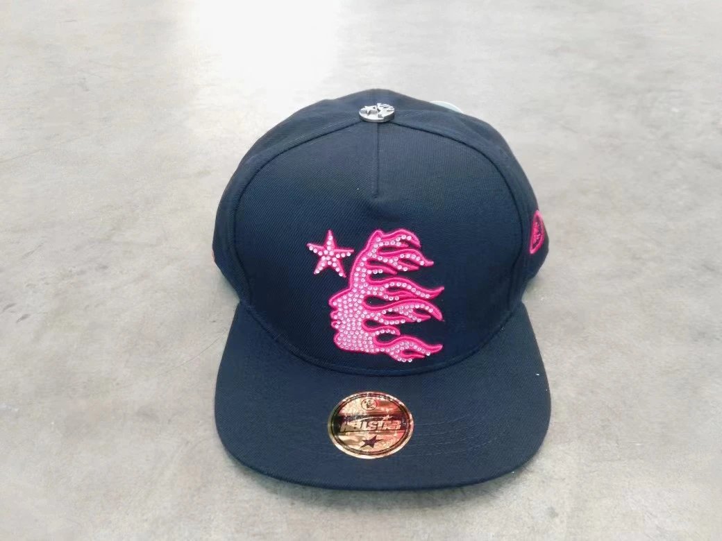 Hellstar Flame Embroidered Pink Snapback Cap Baseball Cap - 14