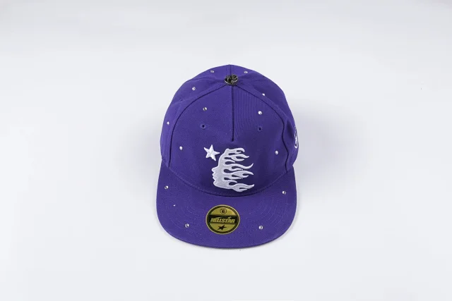 Hellstar Hats Embroidered star and flame graphic baseball cap product detail image 5