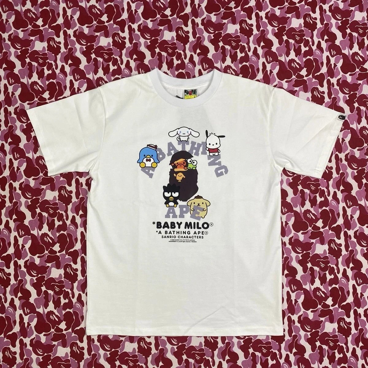 A Bathing Ape x Sanrio Patty & Jimmy Baby Milo White T-Shirt - 9