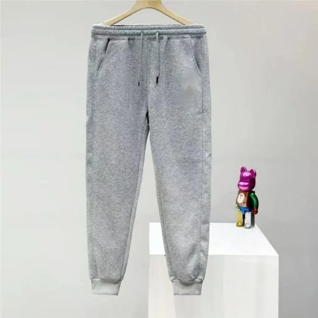 Cotton Light Grey Pants Moncler
