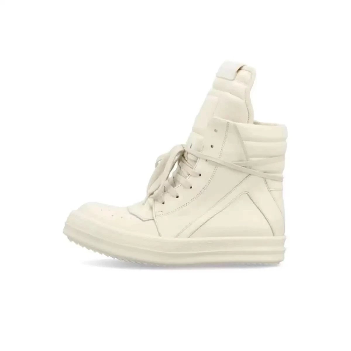 Inverted triangle white thin shoelaces