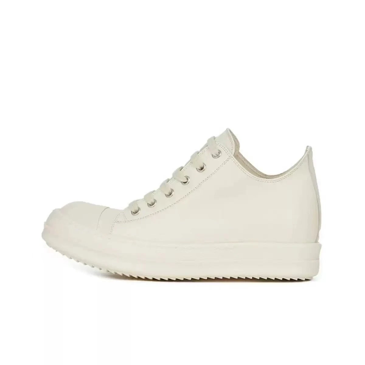 White leather thin shoelaces