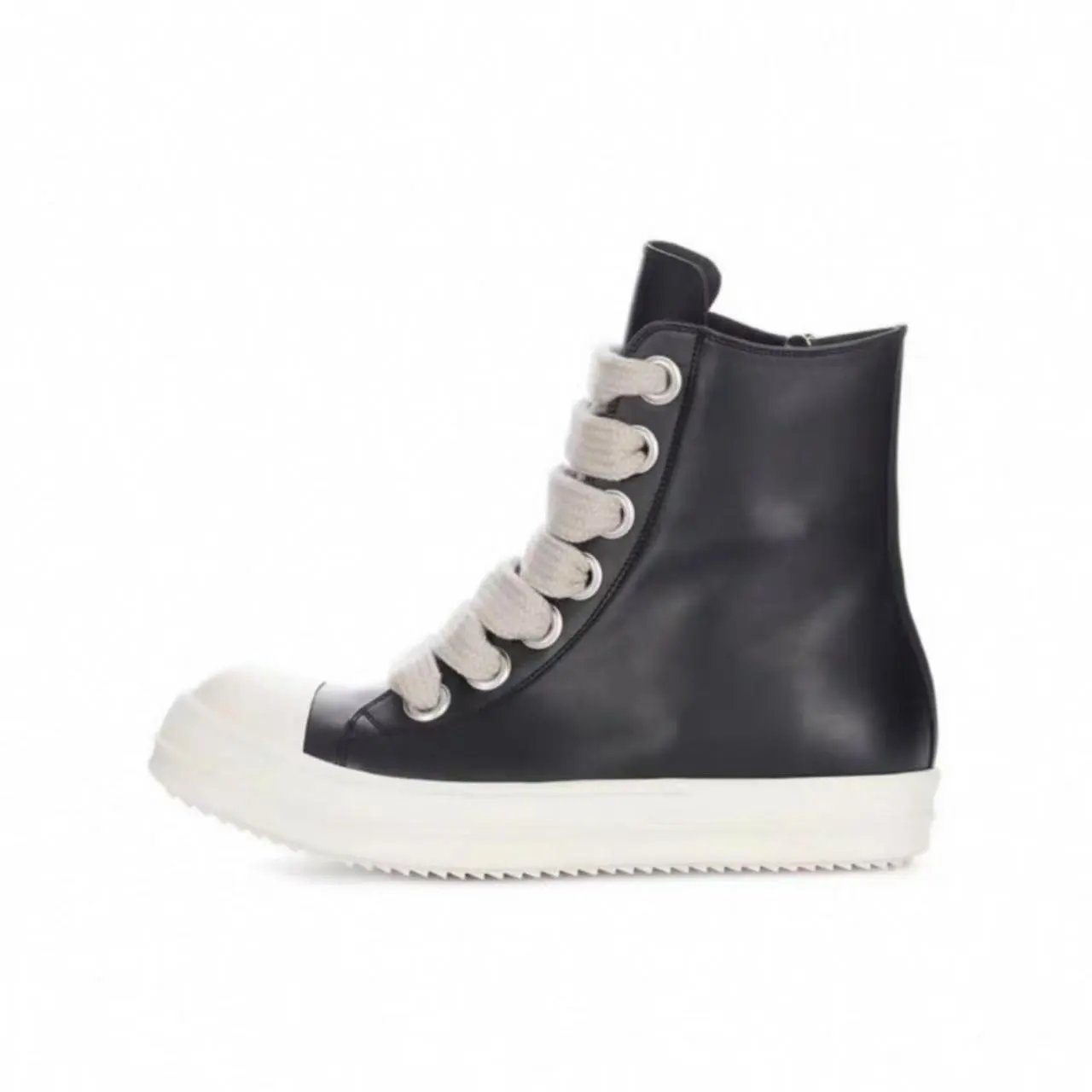 Black high top thick shoelaces