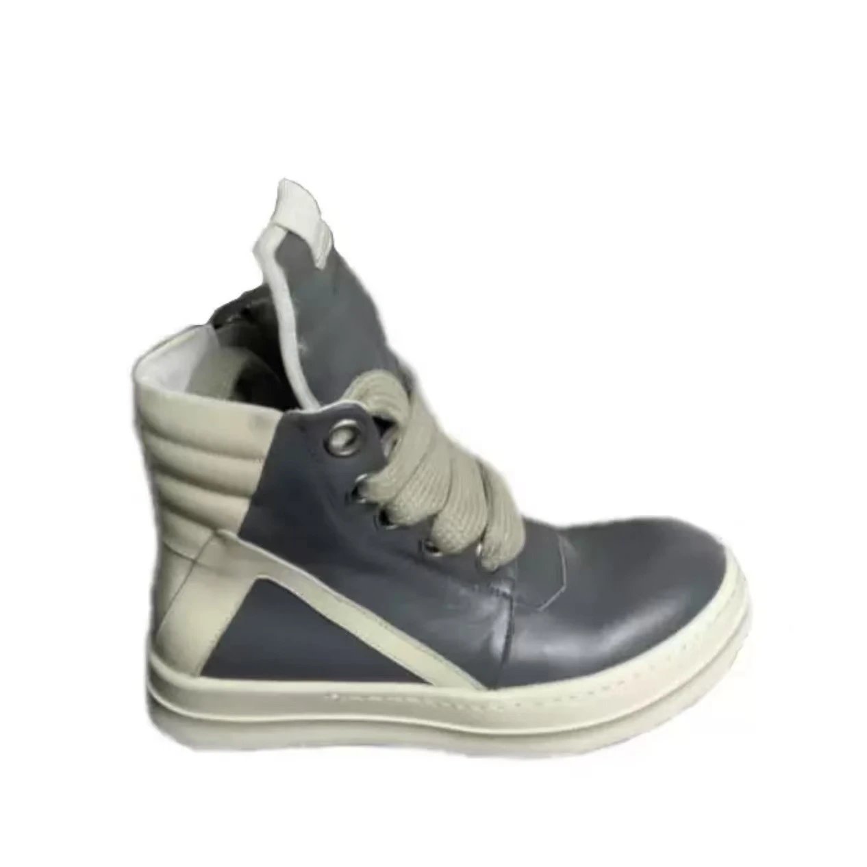 Inverted triangle dark gray