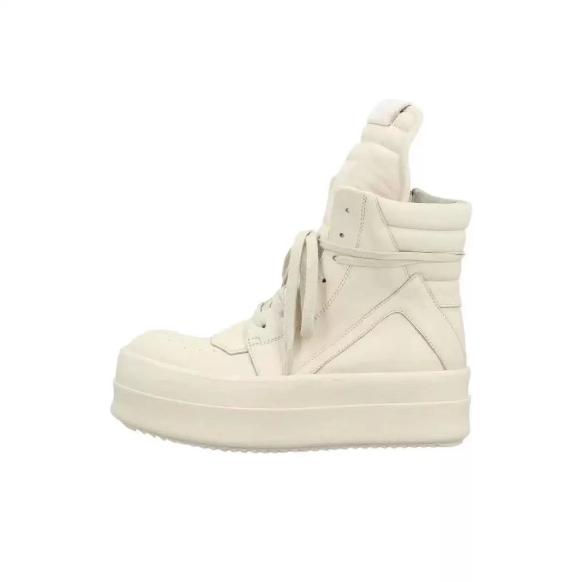 Pure White Inverted Triangle