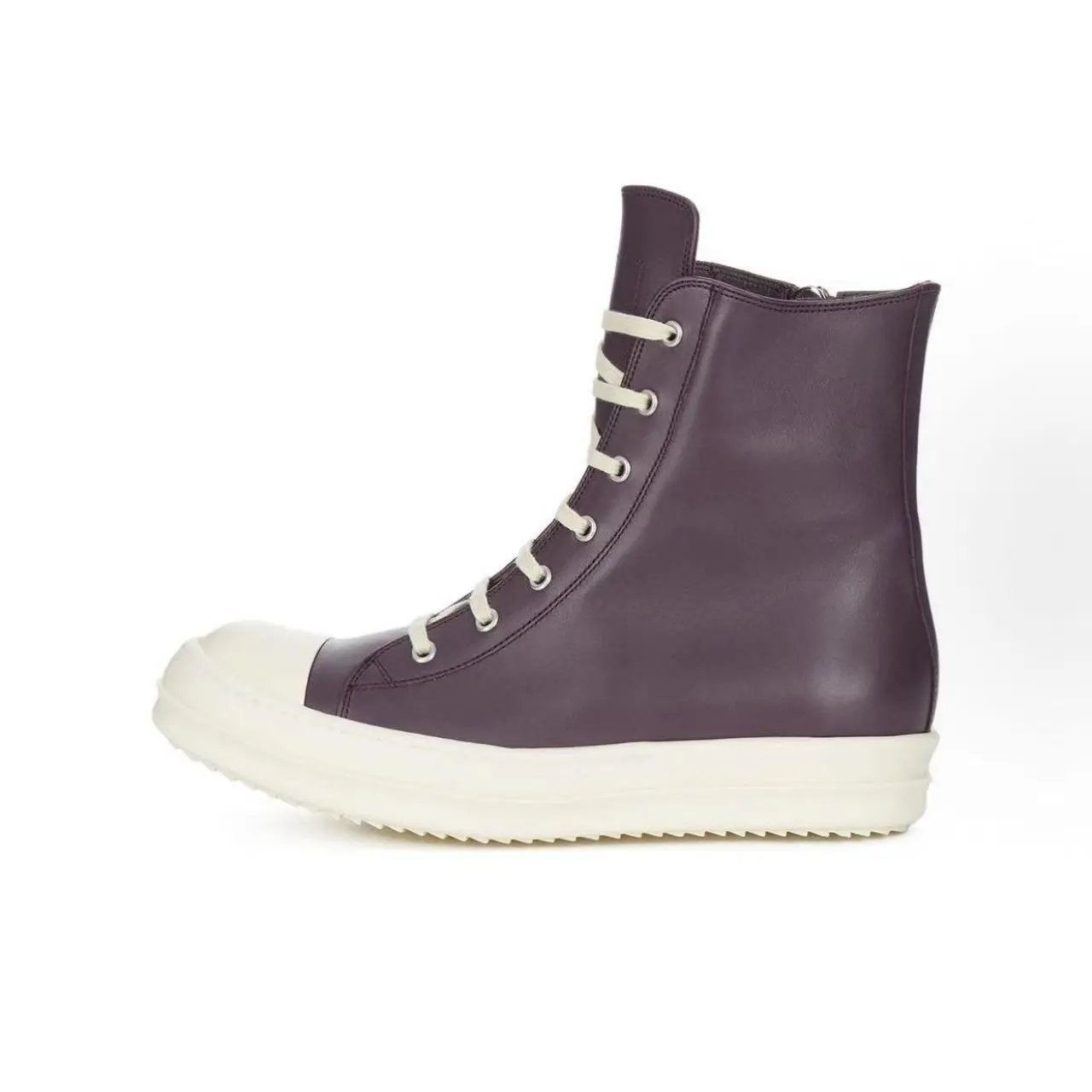 Purple high top thin shoelaces