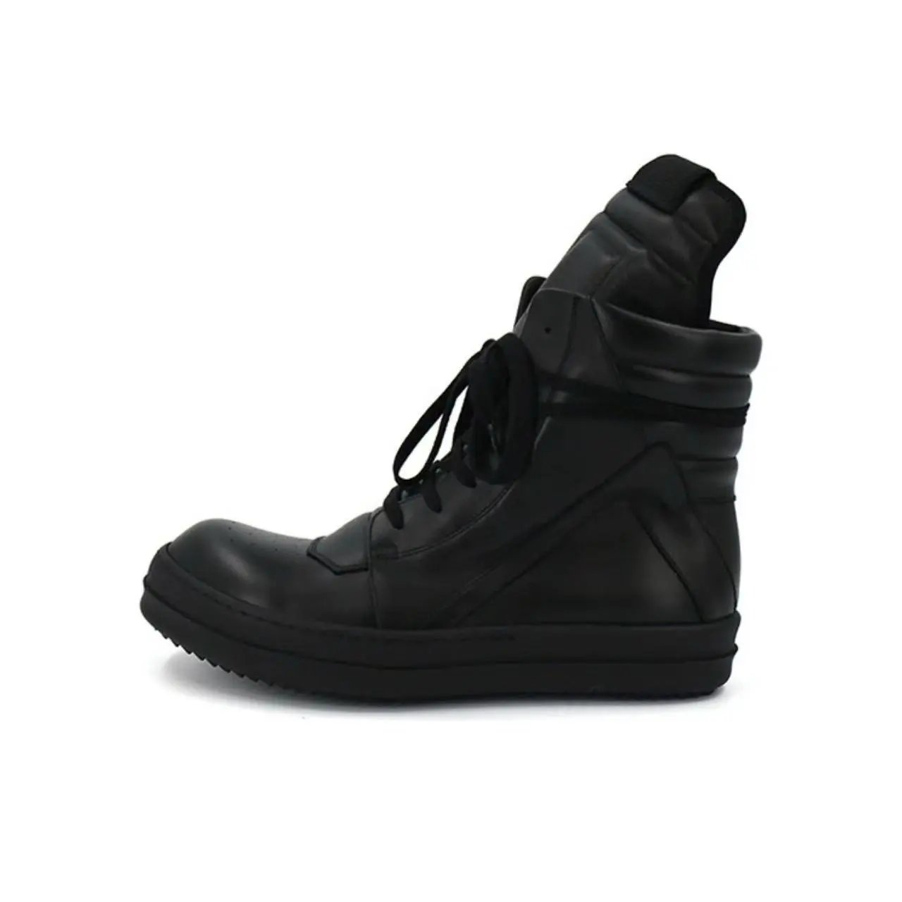 Pure black inverted triangle thin shoelaces