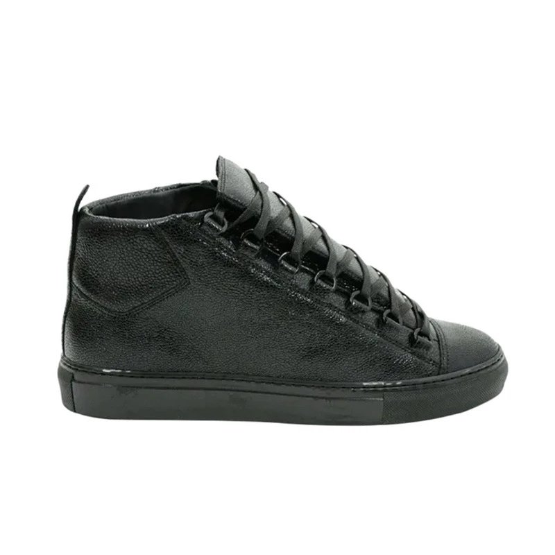 European Fashion High-top Leather Shoes photo 2