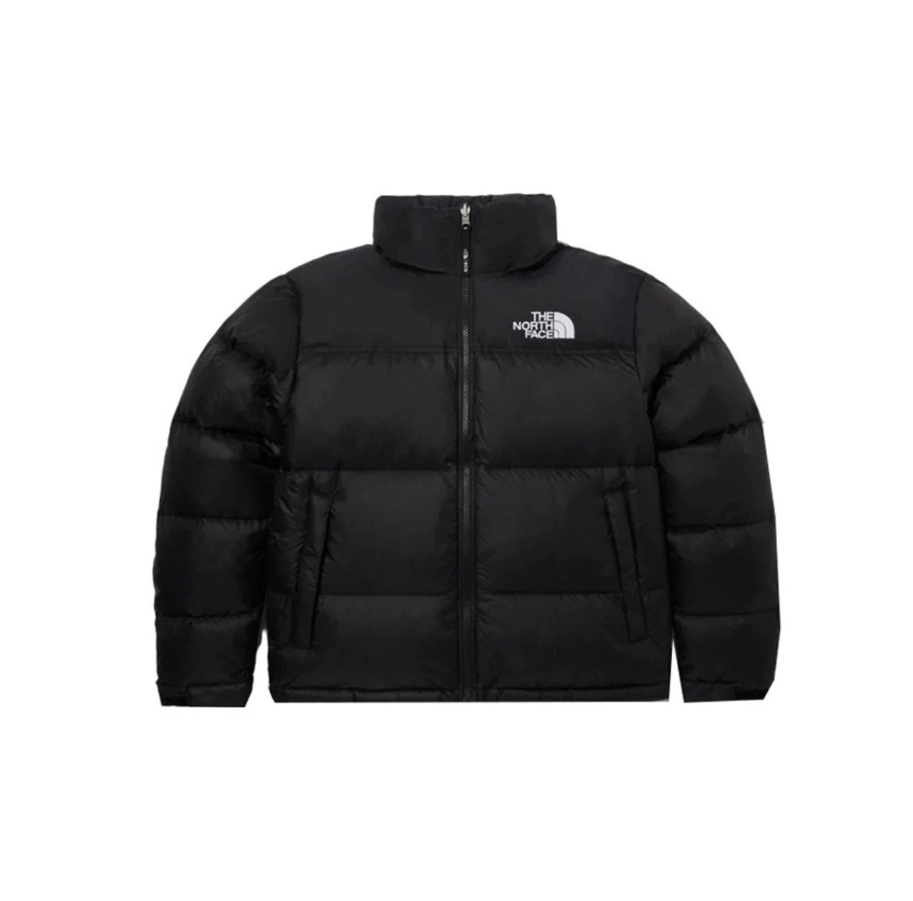 The North Face 1996 Series Solid-Color Casual Sporty Stand-Collar Packable Hooded Down Jacket Winter Couples&rsquo; Style Black Classic NJ1DP75A - 727293
