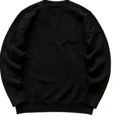 Left White Edge Stacked Pleated Five-Color Sweater 77073106